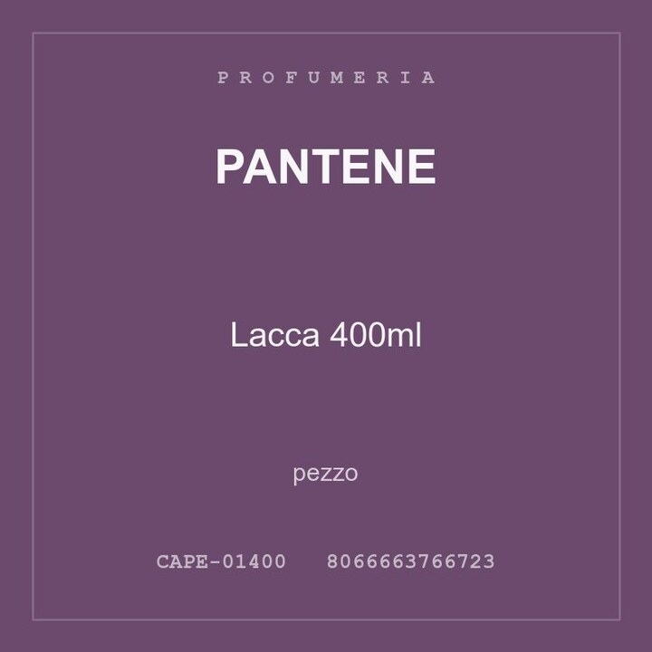 Pantene Lacca 400ml — conf. 2 pz