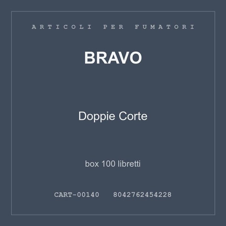 SMOKING GOLD CORTA DOPPIA 1CF:25ASTUCCI