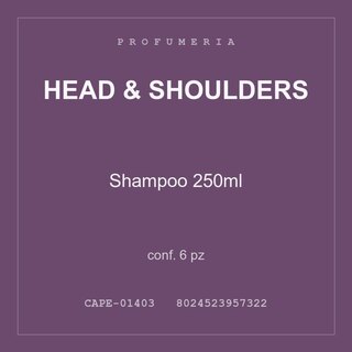 Head & Shoulders Shampoo 250ml — conf. 3 pz