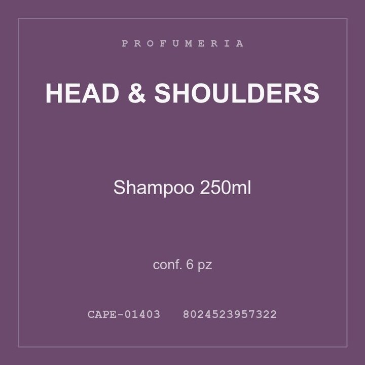 Head & Shoulders Shampoo 250ml — conf. 3 pz