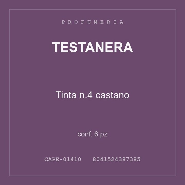 Testanera Tinta n.4 castano — conf. 3 pz