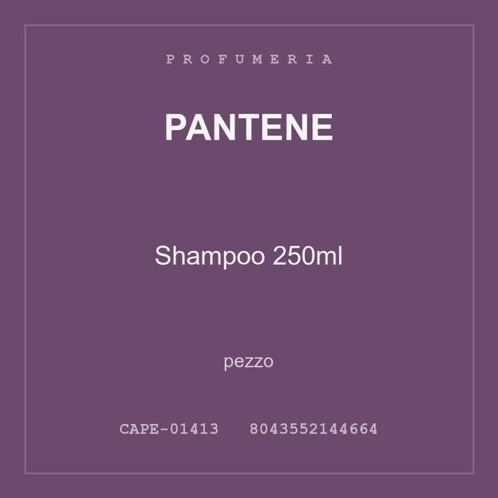 Pantene Shampoo 250ml — conf. 4 pz