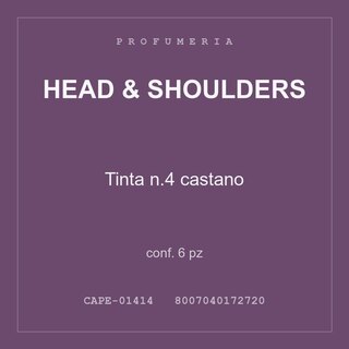 Head & Shoulders Tinta n.4 castano — conf. 12 pz