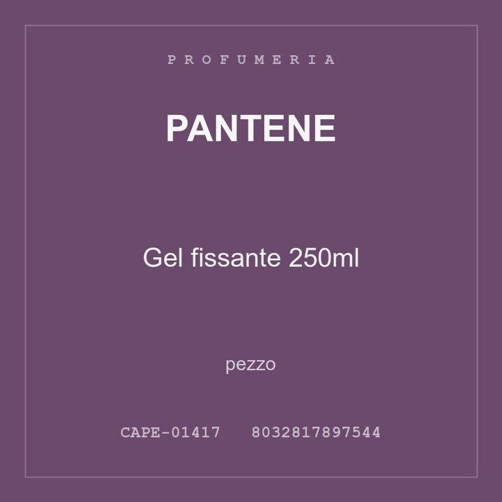 Pantene Gel fissante 250ml — conf. 2 pz