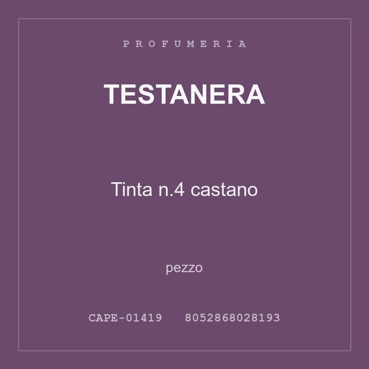 Testanera Tinta n.4 castano — pezzo