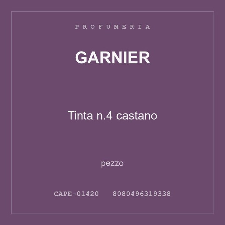Garnier Tinta n.4 castano — conf. 4 pz