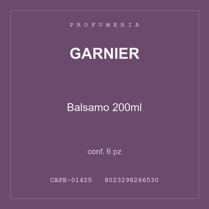 Garnier Balsamo 200ml — conf. 6 pz