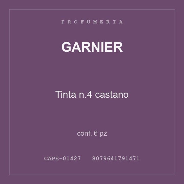 Garnier Tinta n.4 castano — conf. 6 pz
