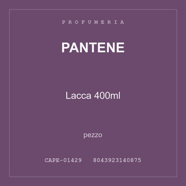 Pantene Lacca 400ml — conf. 8 pz