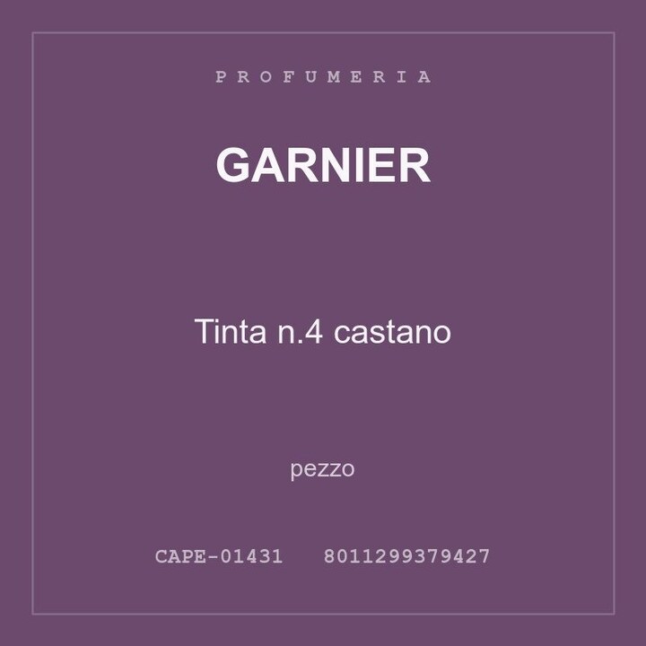 Garnier Tinta n.4 castano — conf. 8 pz