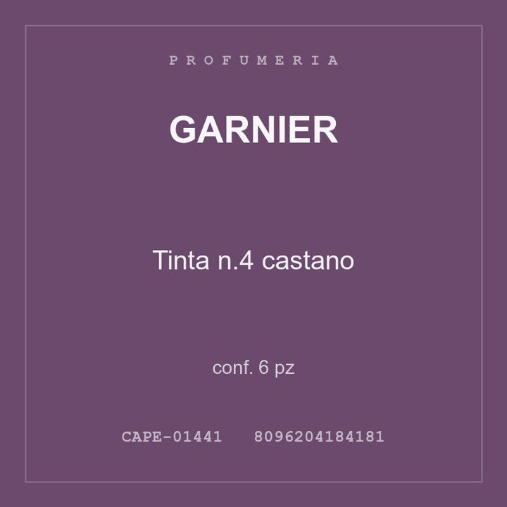 Garnier Tinta n.4 castano — conf. 3 pz