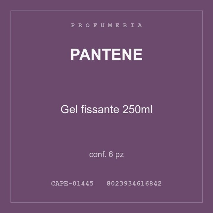 Pantene Gel fissante 250ml — conf. 6 pz