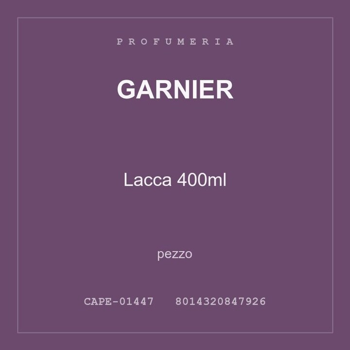 Garnier Lacca 400ml — conf. 2 pz
