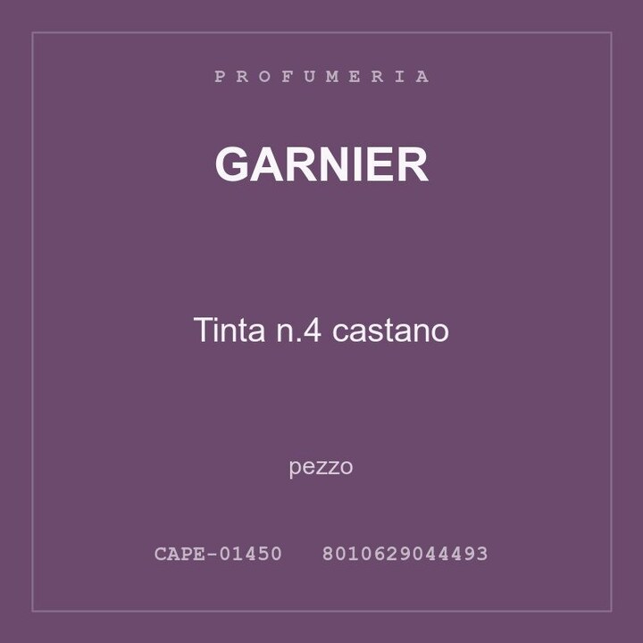 Garnier Tinta n.4 castano — conf. 24 pz