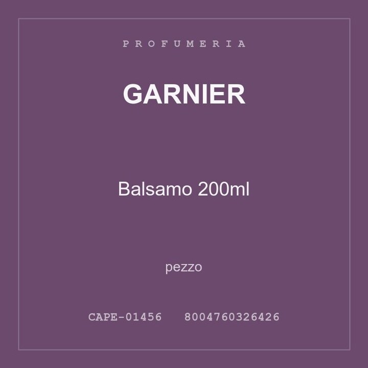 Garnier Balsamo 200ml — conf. 3 pz