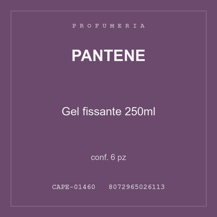Pantene Gel fissante 250ml — conf. 3 pz