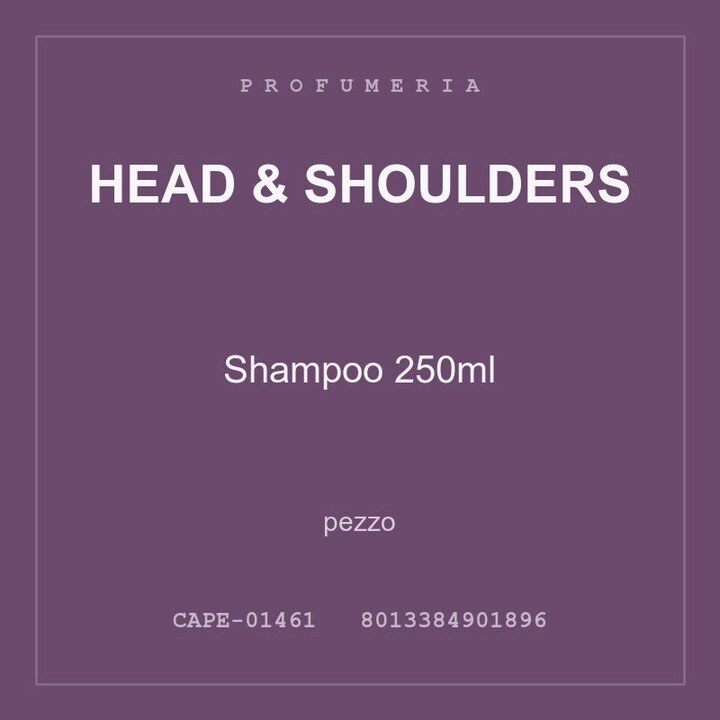 Head & Shoulders Shampoo 250ml — conf. 4 pz