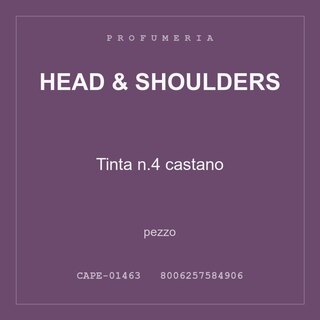 Head & Shoulders Tinta n.4 castano — pezzo