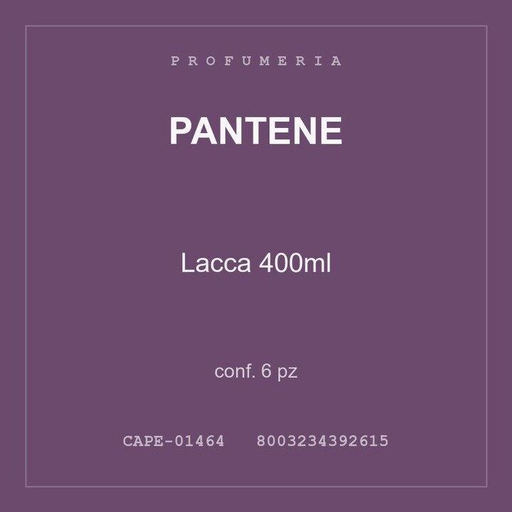 Pantene Lacca 400ml — conf. 3 pz