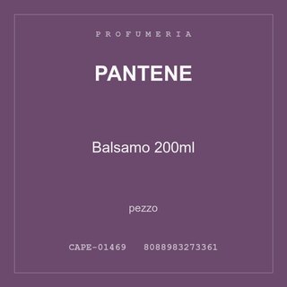Pantene Balsamo 200ml — pezzo