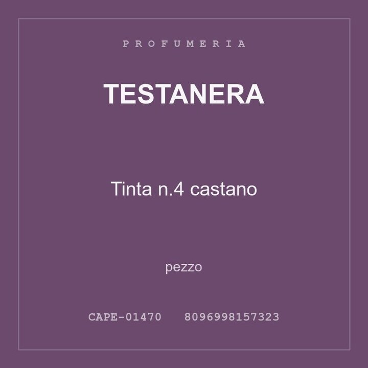 Testanera Tinta n.4 castano — conf. 2 pz