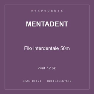Mentadent Filo interdentale 50m — conf. 12 pz