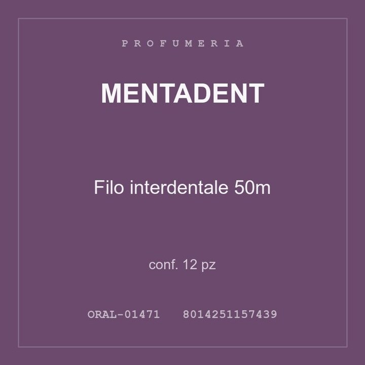Mentadent Filo interdentale 50m — conf. 12 pz