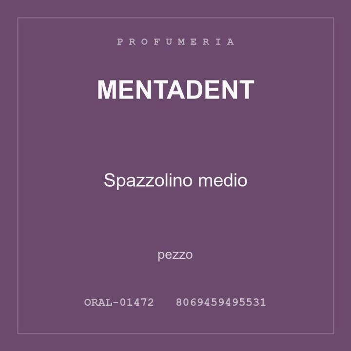 Mentadent Spazzolino medio — pezzo