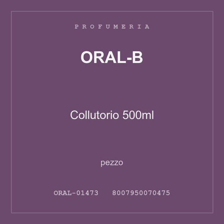 Oral-B Collutorio 500ml — pezzo