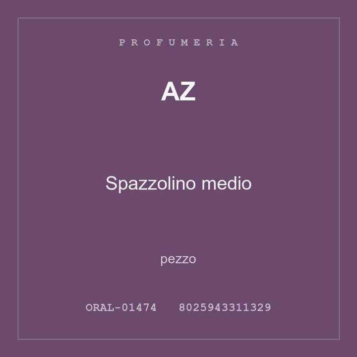 AZ Spazzolino medio — pezzo