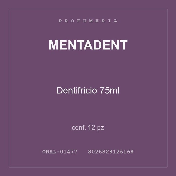 Mentadent Dentifricio 75ml — conf. 12 pz