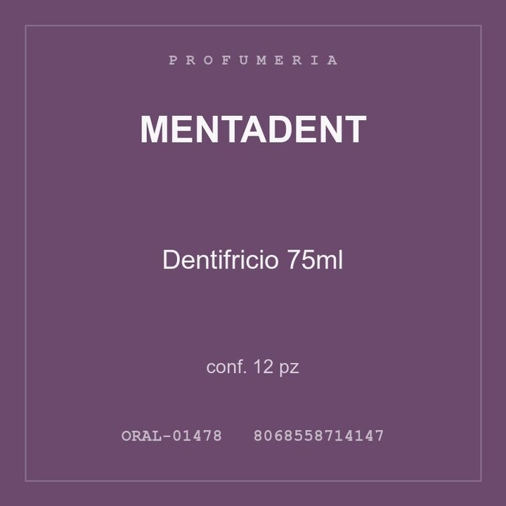 Mentadent Dentifricio 75ml — conf. 6 pz