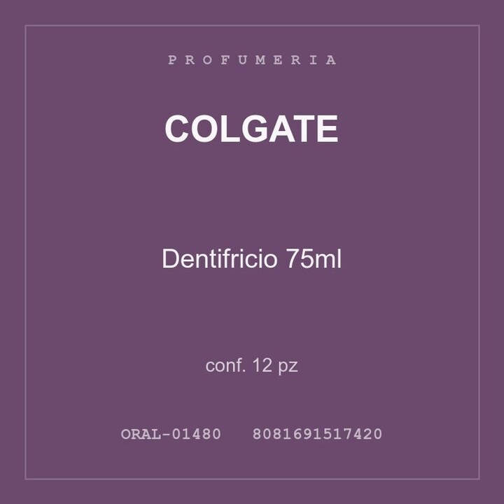Colgate Dentifricio 75ml — conf. 12 pz