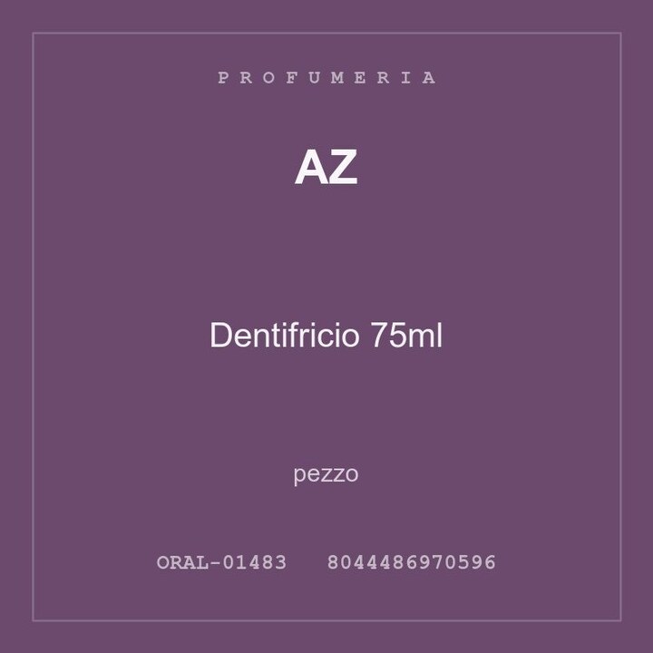 AZ Dentifricio 75ml — pezzo