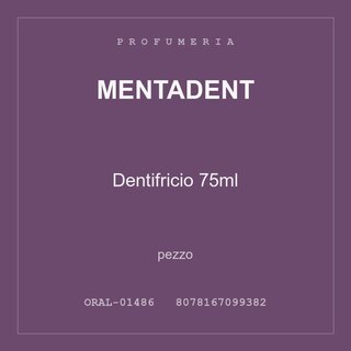 Mentadent Dentifricio 75ml — pezzo