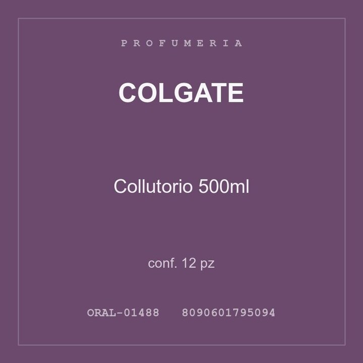 Colgate Collutorio 500ml — conf. 12 pz
