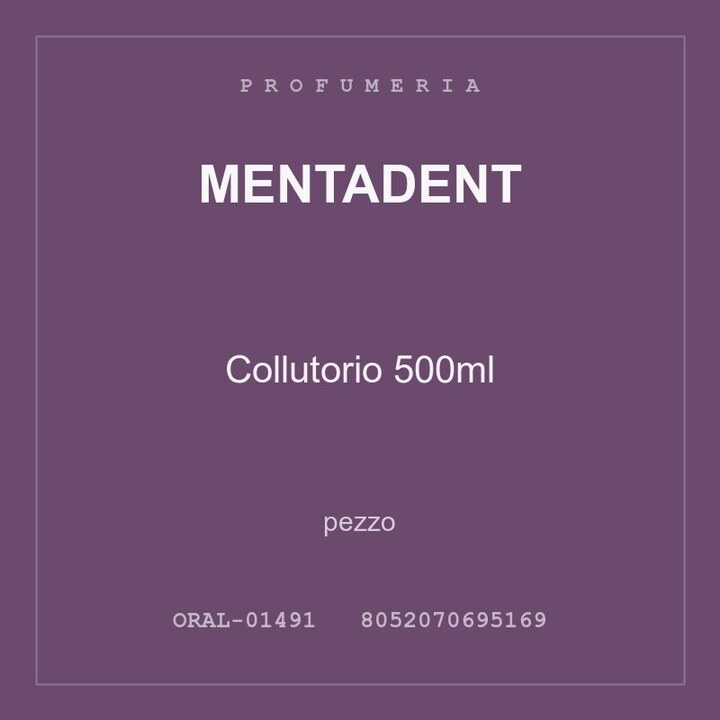 Mentadent Collutorio 500ml — pezzo