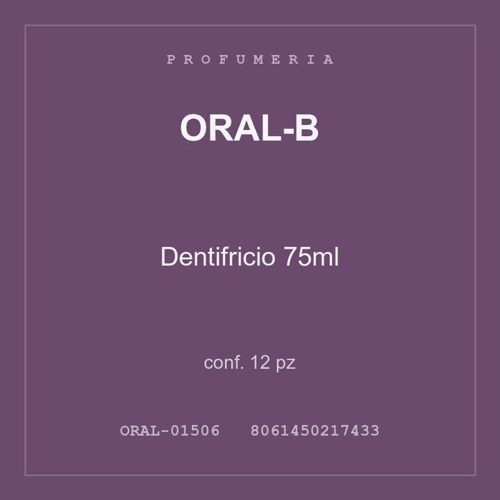 Oral-B Dentifricio 75ml — conf. 12 pz