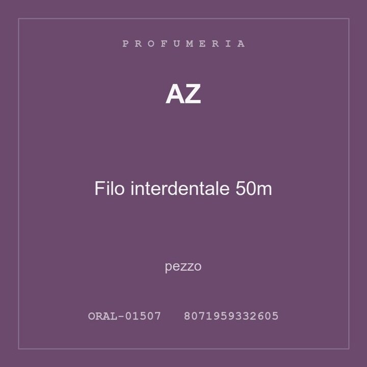 AZ Filo interdentale 50m — conf. 2 pz