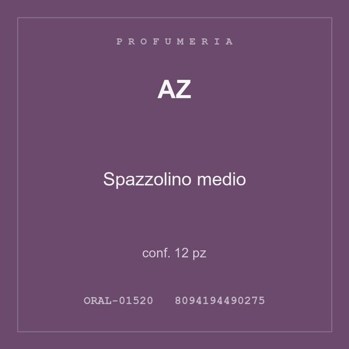 AZ Spazzolino medio — conf. 25 pz