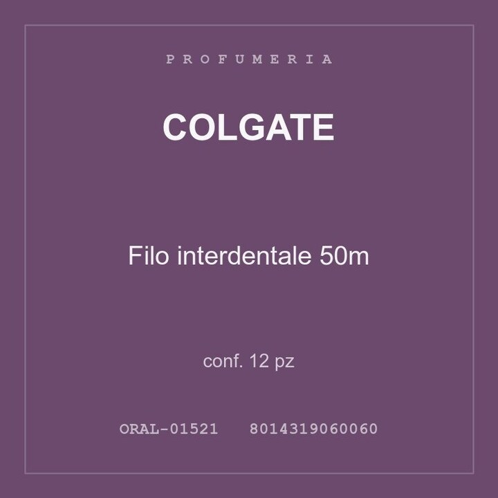 Colgate Filo interdentale 50m — conf. 12 pz