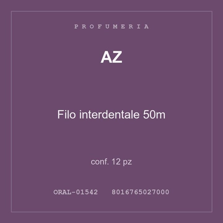 AZ Filo interdentale 50m — conf. 12 pz