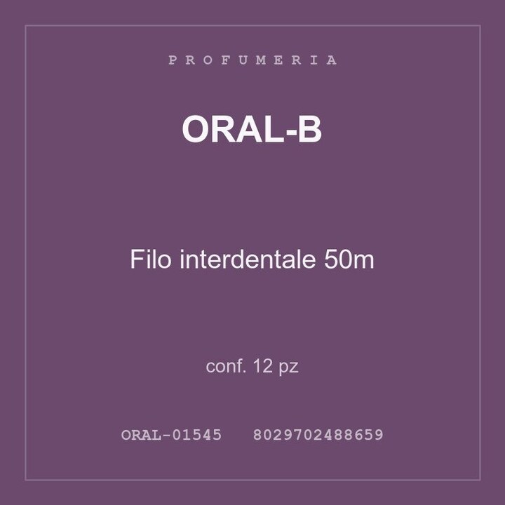 Oral-B Filo interdentale 50m — conf. 50 pz