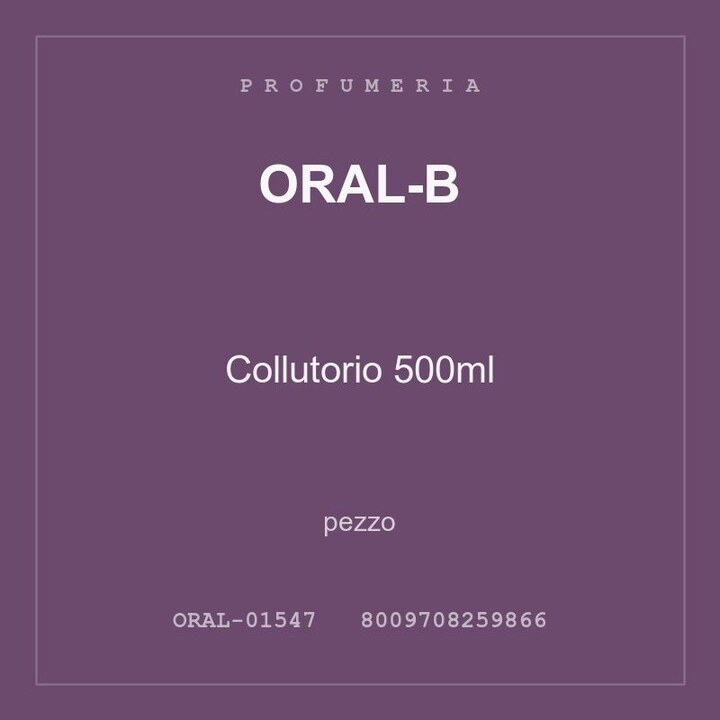 Oral-B Collutorio 500ml — conf. 3 pz