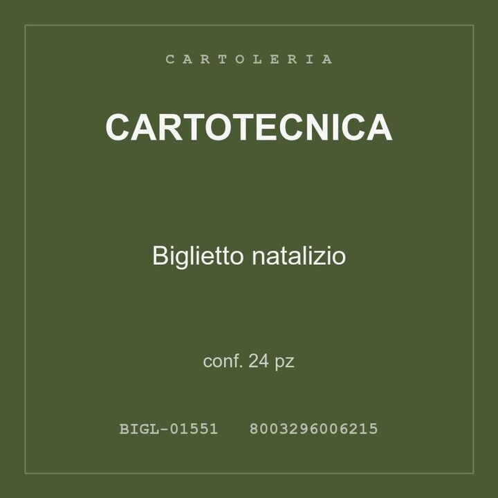 Cartotecnica Biglietto natalizio — conf. 24 pz