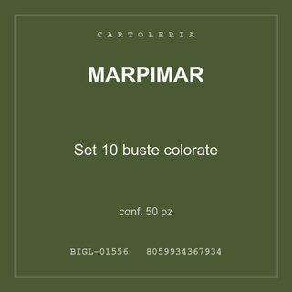 Marpimar Set 10 buste colorate — conf. 50 pz