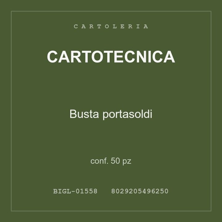 Cartotecnica Busta portasoldi — conf. 50 pz