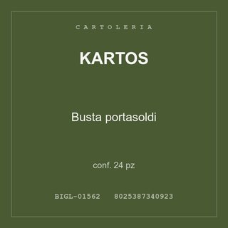 Kartos Busta portasoldi — conf. 24 pz