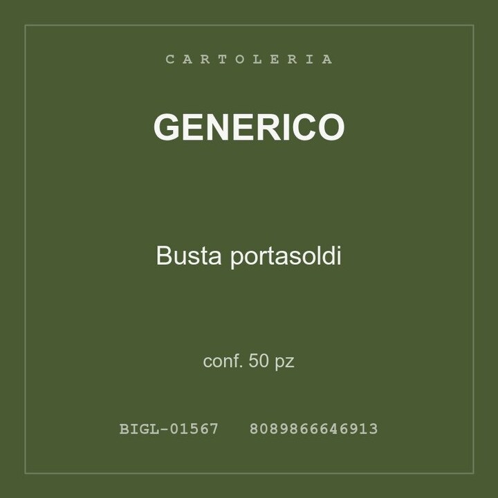 Generico Busta portasoldi — conf. 50 pz