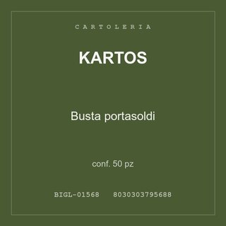 Kartos Busta portasoldi — conf. 50 pz